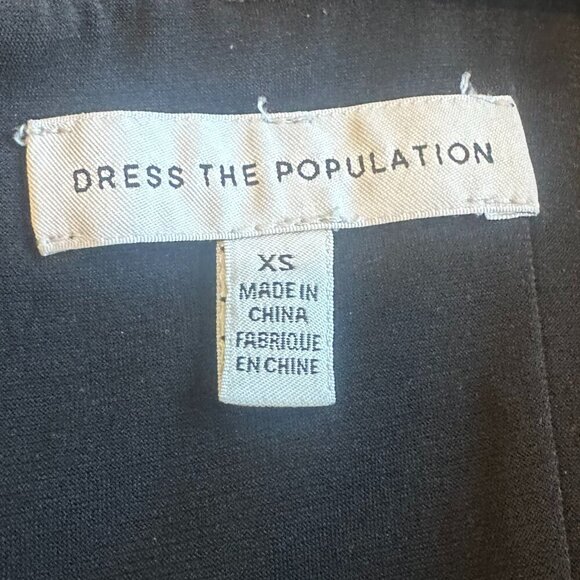 Dress the Population Black Sheath Halter Dress Mesh Back Fitted Size XS Women's - Picture 10 of 11